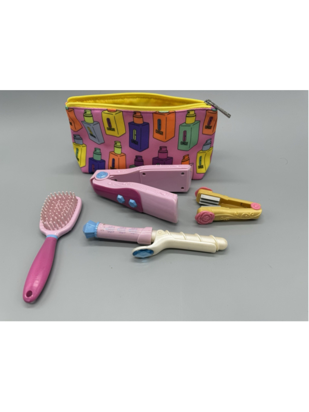 Princess Play Pretend Hair Kit 4 Items Plus Carry Bag Straightener Curling Iron